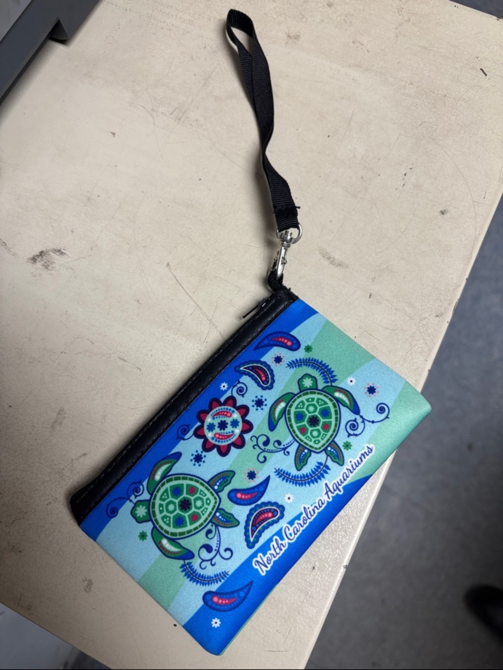 North Carolina Aquarium Turtle Wristlet - Blue & Green